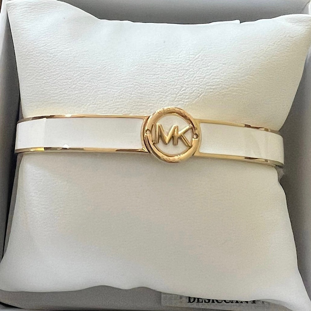 White/Gold Michael Kors Bangle Bracelet